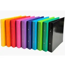 (51029E) EXACOMPTA CARPETA 2 ANILLAS 25MM IDERAMA A5 CARTÓN FORRADO EN PAPEL COLORES SURTIDOS