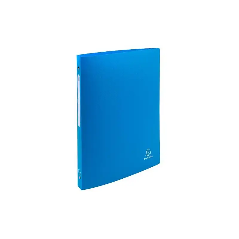 (51192E) EXACOMPTA CARPETA 4 ANILLAS 15MM POLIPROPILENO OPACO CON ETIQUETA EN EL LOMO A4 AZUL