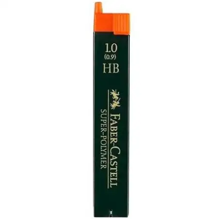 (120900) FABER CASTELL MINAS SUPER-POLYMER 0.9MM HB GRAFITO ESTUCHE 12 UD