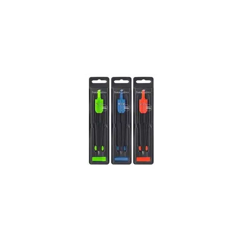 (174100) FABER CASTELL COMPAS ESCOLAR SURTIDO 3 COLORES