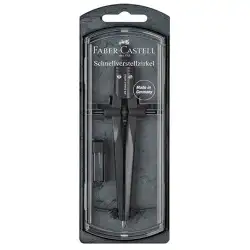(174530) FABER CASTELL COMPÁS DE AJUSTE RÁPIDO STREAM NEGRO PIEDRA