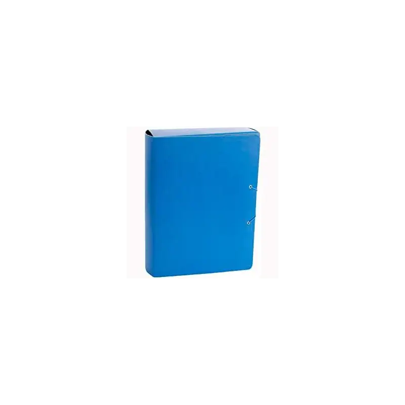 (15938) FABRISA CARPETA DE PROYECTOS 7CM FOLIO CIERRE DE BOTA C/GOMAS CARTÓN GOFRADO AZUL