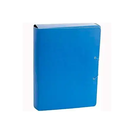 (15938) FABRISA CARPETA DE PROYECTOS 7CM FOLIO CIERRE DE BOTA C/GOMAS CARTÓN GOFRADO AZUL