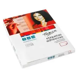(15318) FABRISA ETIQUETAS ADHESIVAS MULTIFUNCIÓN 105X70MM C/RECTOS 8 X 100H BLANCO