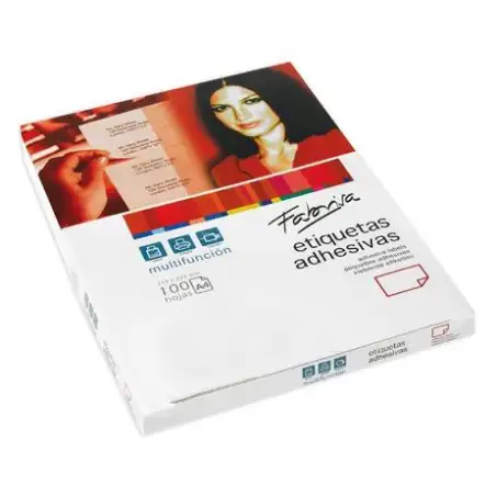 (15320) FABRISA ETIQUETAS ADHESIVAS MULTIFUNCIÓN 105X148MM C/RECTOS 4 X 100H BLANCO