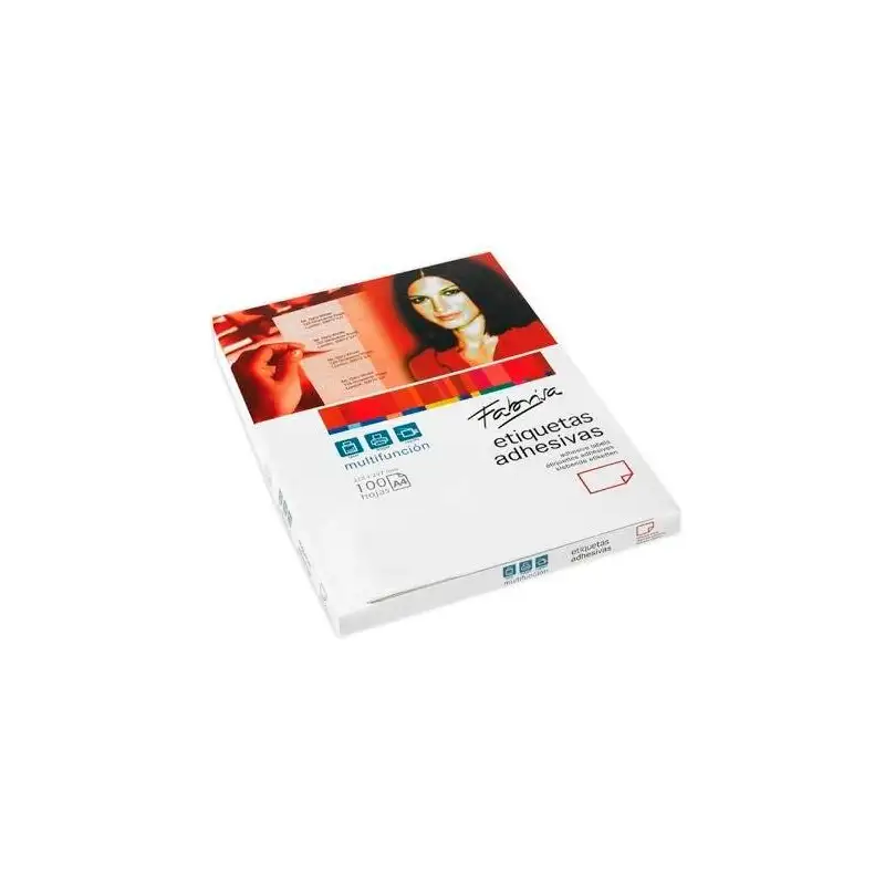 (15323) FABRISA ETIQUETAS ADHESIVAS MULTIFUNCIÓN 210X297MM C/RECTOS 1 X 100H BLANCO