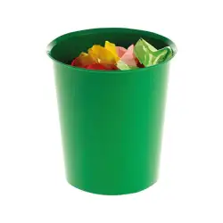 (305-04) FAIBO PAPELERA DE PLÁSTICO EN POLIPROPILENO 310X280 MM CERRADA 14 L SERIE 305 VERDE