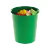 (305-04) FAIBO PAPELERA DE PLÁSTICO EN POLIPROPILENO 310X280 MM CERRADA 14 L SERIE 305 VERDE