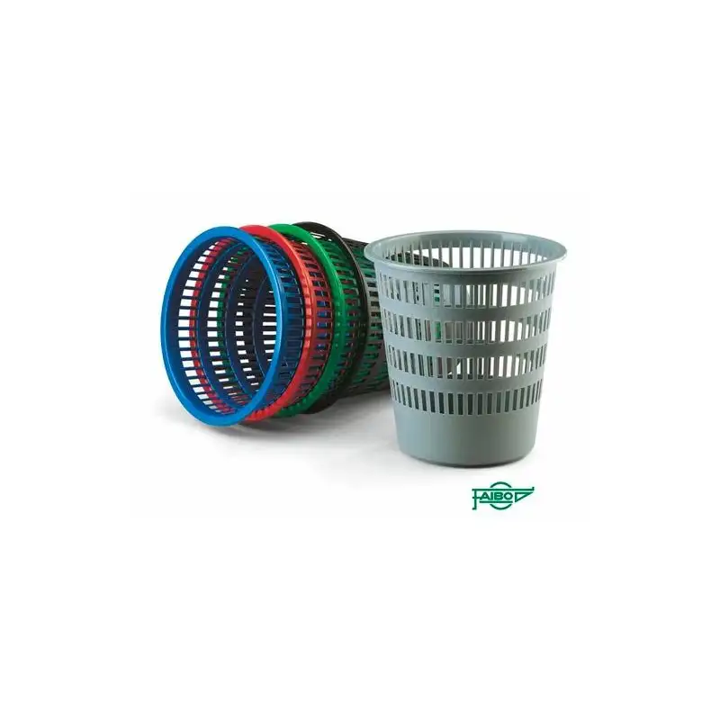 (306-07) FAIBO PAPELERA DE PLÁSTICO REJILLA CAPACIDAD 16 LITROS 310X315 MM SERIE 306 AZUL