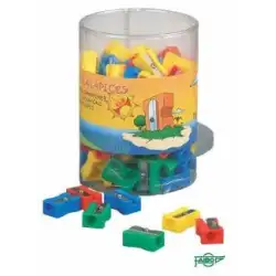 (PB2) FAIBO AFILALÁPICES FORMA RECTANGULAR PLÁSTICO C/SURTIDOS BOTE 100 UD