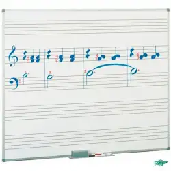 (11P-5) FAIBO PIZARRA BLANCA CON PENTAGRAMAS 122X200CM MARCO DE ALUMINIO