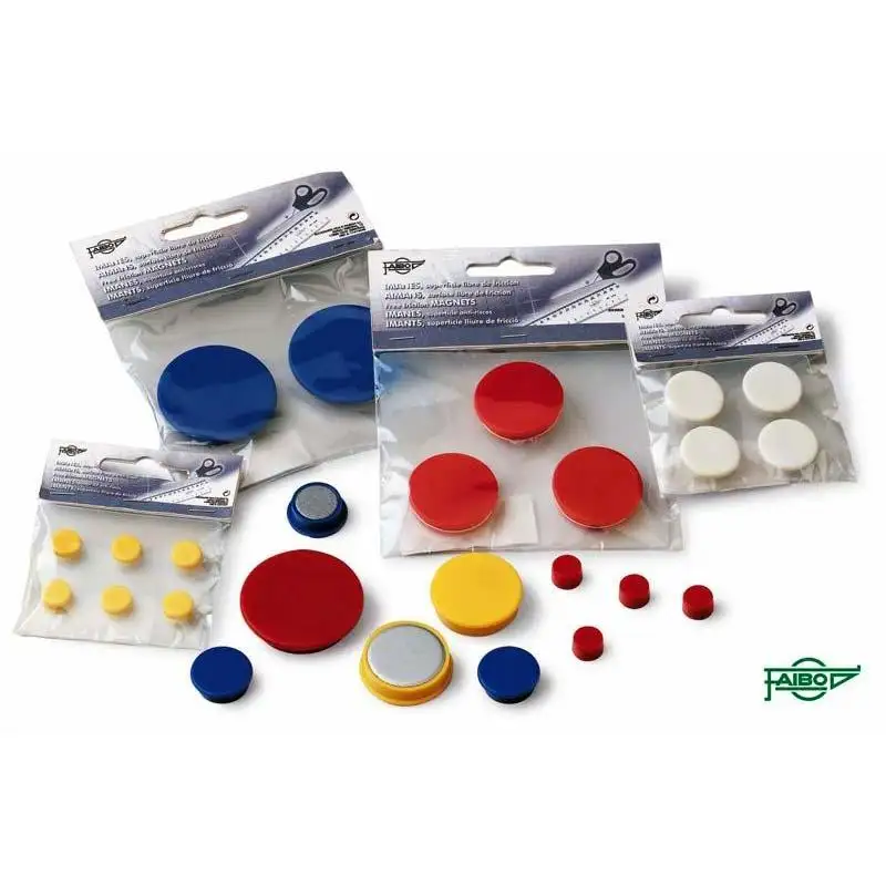 (56-30-04) FAIBO IMAN REDONDO PARA PIZARRA MAGNETICA 30MM VERDE DE 20 UNIDADES