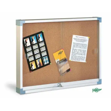 (604-1) FAIBO VITRINA PARA ANUNCIOS PUERTA CRISTAL Y SUPERFICIE DE CORCHO 60X80CM