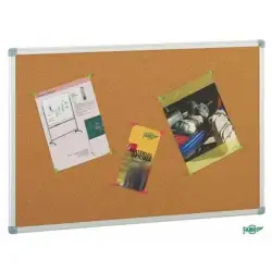 (611-3) FAIBO TABLERO CORCHO 90X120 CM CON MARCO DE FIBRA 10MM