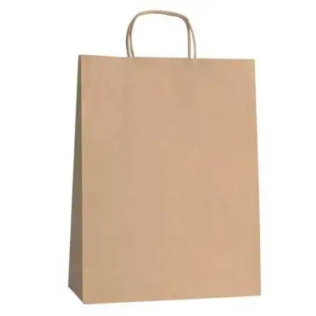 (27266CT) FAMA BOLSA DE ASA RETORCIDA 125GR 21X11X29CM PAPEL MARRÓN