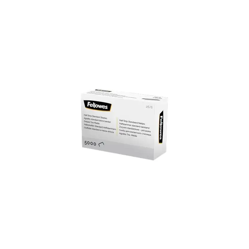 (5117601) FELLOWES GRAPAS DE CARGA MEDIA 26/6 PLATA CAJA DE 5000