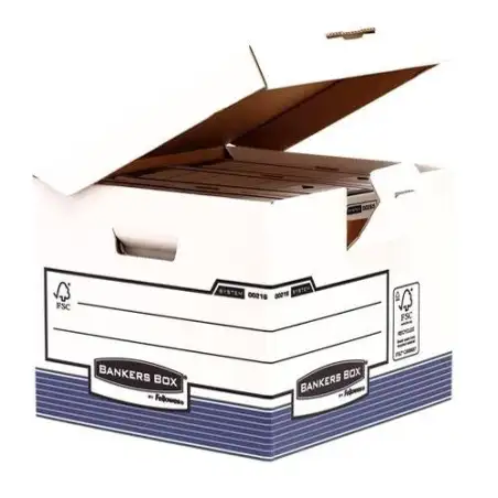 (0021601) FELLOWES CONTENEDOR DE ARCHIVO CON TAPA FIJA AZUL/BLANCO