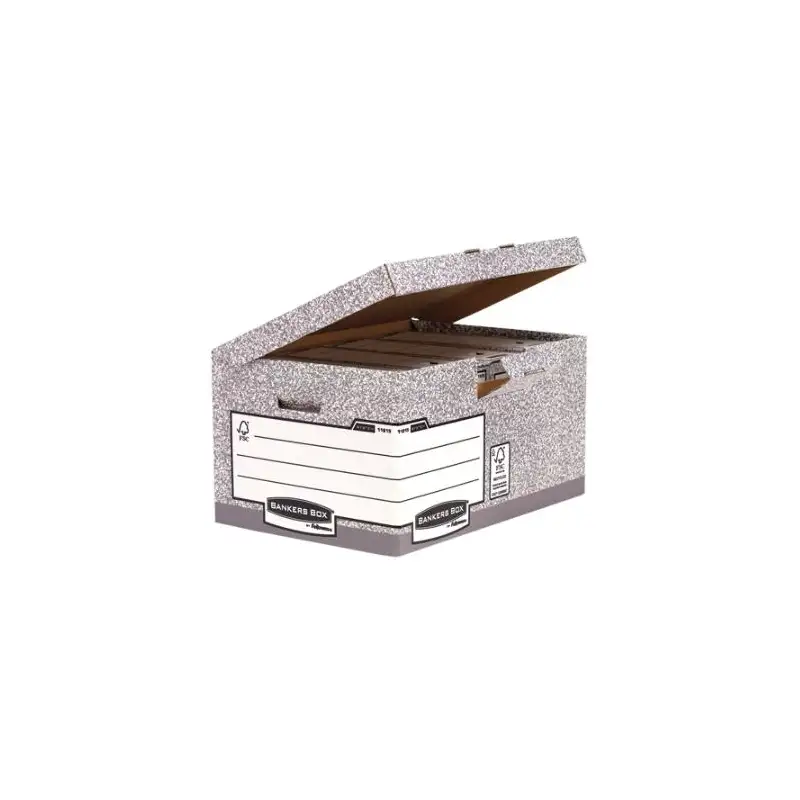 (1181501) FELLOWES MAXI CONTENEDOR DE ARCHIVOS CON TAPA FIJA SYSTEM GRIS