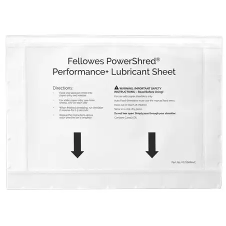 (4025601) FELLOWES HOJAS LUBRICANTES PARA DESTRUCTORA PACK 10 UD