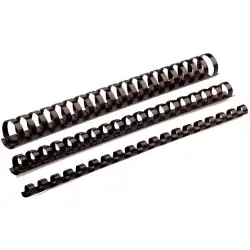 (5346507) FELLOWES CANUTILLO 12MM PLÁSTICO NEGRO PACK 100 UD