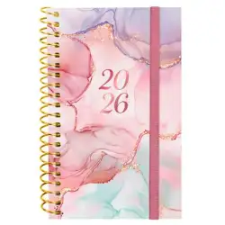 (742202626) FINOCAM AGENDA ESPIRAL DESIGN COLLECTION E3-79X127MM SVH TAPA PP GOLDY 2026
