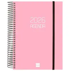(742914526) FINOCAM AGENDA ESPIRAL OPAQUE E10-155X212MM 1DP TAPA PP ROSA 2026