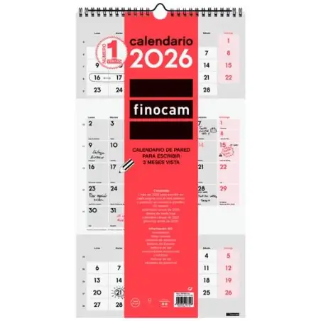 (781580026) FINOCAM CALENDARIO DE PARED PARA ESCRIBIR M-236X430MM 3MV NEUTRO 2026
