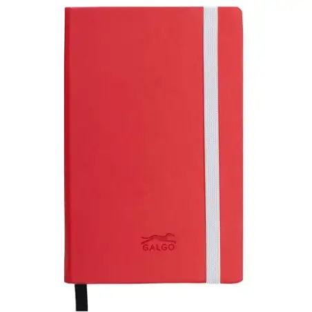 (16270751) GALGO CUADERNO DE NOTAS GALGO A6 80H LISO TAPA DURA ROJO
