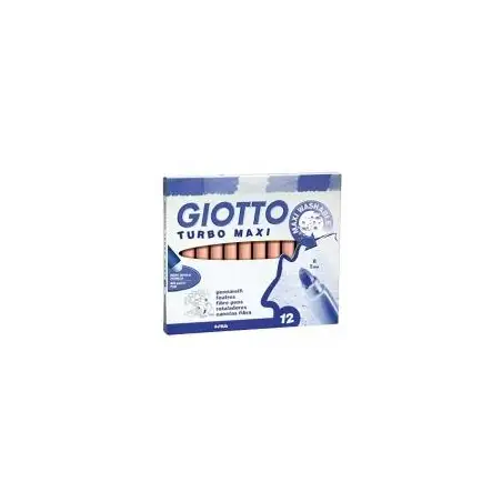 (F456025) GIOTTO ROTULADORES TURBO MAXI GRIS ESTUCHE 12 UD