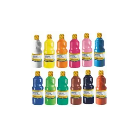 (F535502) GIOTTO TÉMPERA ESCOLAR LAVABLE AMARILLO BOTELLA 1000 ML