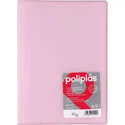 (01431293) GRAFOPLÁS CARPETA CON FUNDAS POLIPLÁS SOLDADAS FOLIO 10 FUNDAS PP SEMIRÍGIDO TRANSLÚCIDO ROSA SOFT