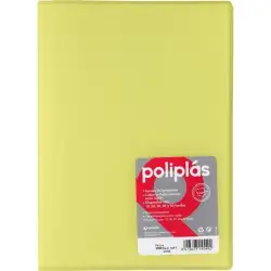 (01431294) GRAFOPLÁS CARPETA CON FUNDAS POLIPLÁS SOLDADAS FOLIO 10 FUNDAS PP SEMIRÍGIDO TRANSLÚCIDO AMARILLO SOFT