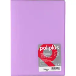 (01471295) GRAFOPLÁS CARPETA CON FUNDAS POLIPLÁS SOLDADAS FOLIO 30 FUNDAS PP SEMIRÍGIDO TRANSLÚCIDO LAVANDA SOFT