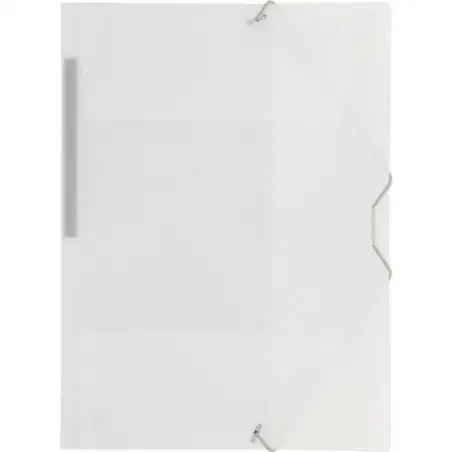 (04801200) GRAFOPLÁS CARPETA CON GOMAS COLORGRAF FOLIO 3 SOLAPAS PP NATURAL TRANSLÚCIDO