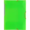(04801221) GRAFOPLÁS CARPETA CON GOMAS COLORGRAF FOLIO 3 SOLAPAS PP VERDE TRANSLÚCIDO