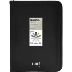 (04802910) GRAFOPLÁS CARPETA ANILLAS MIXTAS 4X25MM CON CREMALLERA I LIKE A4+ PP RÍGIDO OPACO NEGRO
