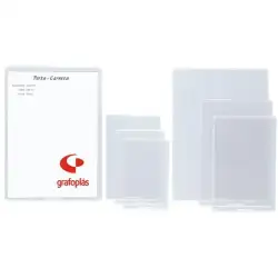(05710000) GRAFOPLAS FUNDAS PORTADOCUMENTOS 322X218MM CON UÑERO PVC PIEL DE NARANJA 150 MICRAS TRANSPARENTE