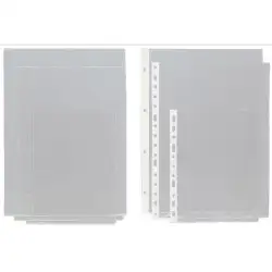 (05750004) GRAFOPLAS FUNDAS PLANOS A4 MULTITALADRO 11 PVC TRANSPARENTE -100U-