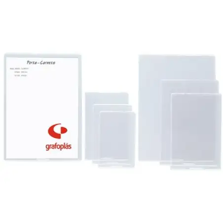 (05900000) GRAFOPLÁS FUNDA PORTACARNETS PVC PIEL NARANJA 200 MICRAS C/REBAJE NIF TRANSPARENTE