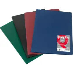 (1330010) GRAFOPLÁS CARPETA POLIPLÁS DE POLIPROPILENO OPACO CON 30 FUNDAS SOLDADAS A4 NEGRO