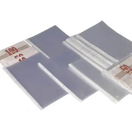 (78149800) GRAFOPLAS FUNDAS MULTITALADRO 11 PP LISO ESTÁNDAR A4 TRANSPARENTE BOLSA -20U-