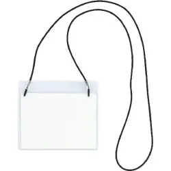 (09073300) GRAFOPLÁS PORTADISTINTIVO C/GOMA ELÁSTICA 95X110MM PVC RÍGIDO TRANSPARENTE