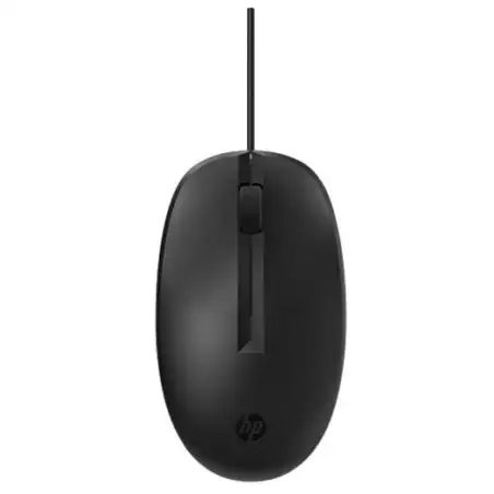 (265D9AA) HP RATÓN 128 CABLE USB AMBIDIESTRO NEGRO