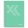 (IMP0111) IMPREX CUADERNO ESPIRAL TAPA FORRADA FOLIO 80H 90GR 4X4 VERDE