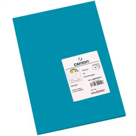 (C400108141) IRIS CARTULINA 210X297MM 185GR AZUL CARIBE -50U-