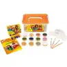 (171BS) JOVI MAQUILLAJE BAÚL ESCOLAR 12 BOTES 8ML SURTIDOS + ART.176 + LÁPIZ COSMÉTICO + 8 ESPONJAS + 3 PINCELES + GUIA