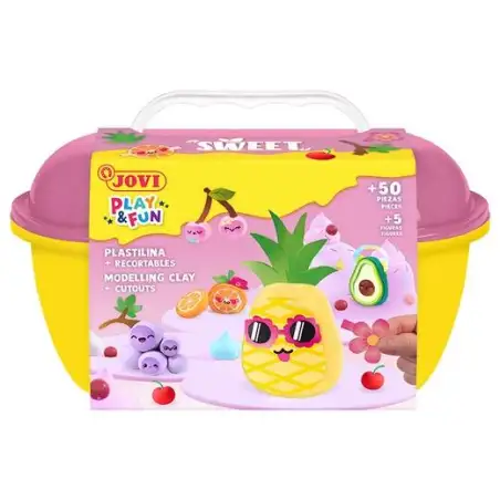 (2202) JOVI PLASTILINA + ACCESORIOS PLAY&FUN COFRE SWEET