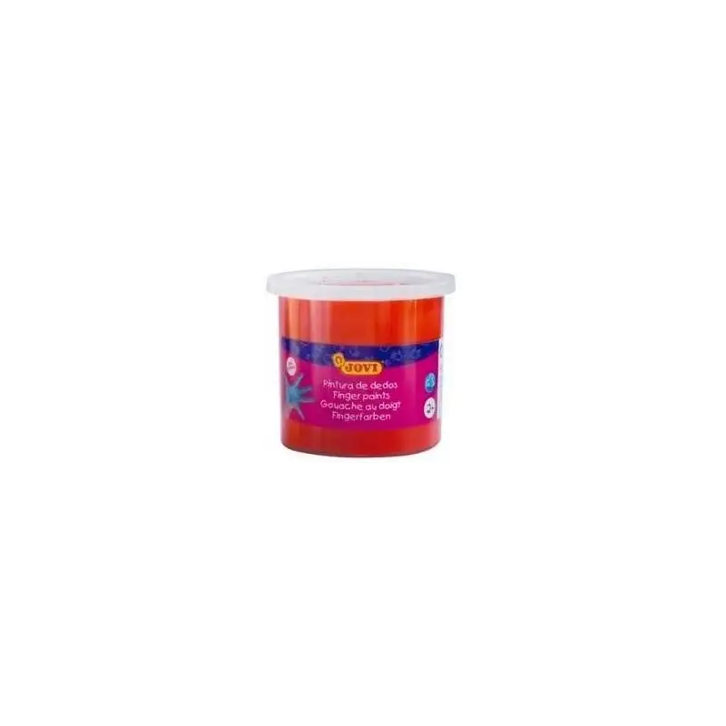 (56007) JOVI PINTURA DE DEDOS ESTUCHE 5 BOTES 125ML BERMELLÓN