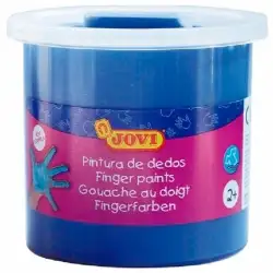 (56021) JOVI PINTURA DE DEDOS  ESTUCHE 5 BOTES 125ML AZUL