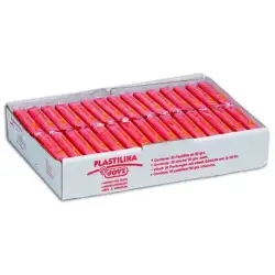 (7007) JOVI PLASTILINA SCHOOL PASTILLA 50GR ROSA CAJA 30 UD